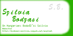 szilvia bodzasi business card